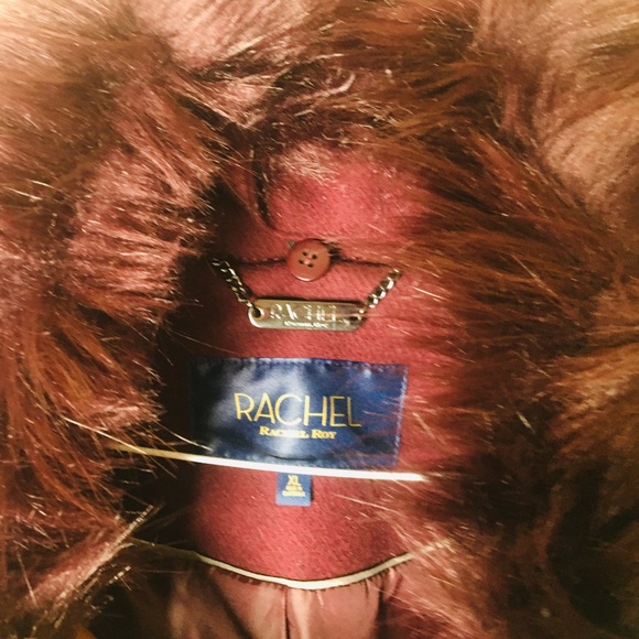 Rachel Roy wool burgundy (wine)coat xl - Picture 7 of 16